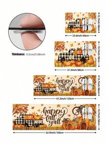 1/2pcs Thanksgiving Pumpkin Truck Pattern, Vintage Diatomaceous Earth Mat, Super Absorbent, Non-Slip, Perfect For Bathroom, Kitchen And Dining Room, Quick Dry, Machine Washable, Perfect Gift For Home Decor And Bathroom Mat. - Multicolor - View 8