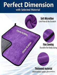 15/10/5/1pc Magic Microfiber Cleaning Towels, Non-Scratch Surface, Soft & Ultra-Fine, Strong Water Absorption, Quick-Dry & Reusable, Suitable For Kitchen, Bathroom, Car, Electronic Devices, Glasses, Faucets And More. Suitable For Faucet Cleaning, Cleaning Towels, Washable Fabric - A - View 2