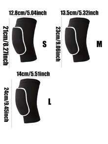 1pc/1pair Soft Breathable Knee Pads/1 Set Knee Pads And Wrist Guards Combination, Knee Protection Sleeve, Fitness Accessory, Knee Support, Sports Knee Pads, Gym Knee Pads - Black - View 2