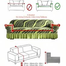 1件裝 抓絨布防滑彈性裝飾沙發套,提花雕刻葉片圖案,寵物友善防污防塵,適用1/2/3/4人座沙發,四季通用 - 彩色 - 查看 14