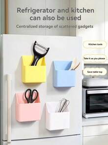 Magnetic Storage Box Magnetic Organizer Large Capacity Magnetic Absorption Storage Box Blackboard Teacher Office Kitchen Makeup Multi-Functional Magnetic Shelf - A - View 8