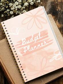 1pc Peach Floral Budget Planner With Budget Review, Expense Tracker, Spending Chart & Monthly Reflection Pages For Home Office, Office Desk Accessories, Halloween Gifts - Rectangle - View 13