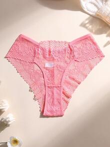 6pcs Sexy Lace Patchwork Bikini Women's Panties Low Waist Seamless Triangle Hollow Out Comfortable Underwear - Multicolor - View 6