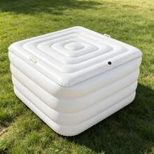 Miumaeov Inflatable Hot Tub Cover Thickened PVC  Insulated Spa Lid Waterproof Dustproof Outdoor Spa Protective Cap - A - View 2