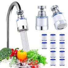 Kitchen Faucet Water Purifier, Tap Water Filtration System With Replaceable PP Filter Cartridge, Multi-Layer Filtration Faucet Adapter, Anti-Splash Water-Saving Nozzle, Easy Install Sink Water Purifier For Home Kitchen, Fits Most Standard Kitchen Faucets, Suitable For Fruit And Vegetable Washing - A - View 2