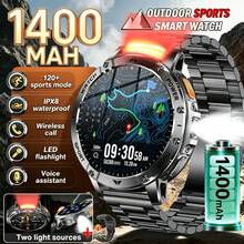 KENPANG 1400mAh Battery Men's Sports Smart Watch, Built-In Red & White Dual-Color LED Flashlight, IPX8 Waterproof, 100+ Sports Modes, Call & Answer, Message Notifications, 24-Hour Health Monitoring, 200+ Watch Faces, Sleep Tracking, Men's Fitness Tracker - View 16