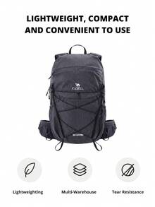 CAMEL CROWN Professional Waterproof Hiking Backpack, Unisex, Outdoor Sports Backpack, Waterproof Travel Hiking Daily Use Bag - Navy Blue - View 5