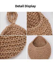 1個波希米亞風編織吊籃，創意水滴形狀，適合存放蔬菜和水果，廚房收納籃，廚房用品，收納籃，廚房整理，戶外裝飾，節日禮物，節日裝飾，家居裝飾，房間裝飾，牆面裝飾，禮物，生日畢業廚房裝飾 - 彩色 - 查看 7