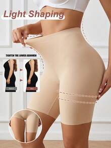 Women's Seamless High Waist Tight Shaping Panties, Abdominal Compression, Butt Lift, Breathable Slimming Shaping Underwear - Apricot - View 1
