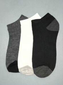 1/5/10/15 Pairs Black, White, Grey Casual Ankle Socks, Short Socks - Multicolor - View 10