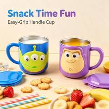 Disney Buzz Lightyear 3D Stainless Steel Inner Cup With Handle And Lid, Beverage Coffee Cup With Measurement Lines, Classic Toy Story, Alien Pattern Design, Easy To Clean Cup, Ideal Birthday Gift, Back To School Gift - Multicolor - View 10