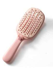 Automatic Cleaning Folding Hair Comb With Scalp Massager & Volumizing Ridging Technology - Portable Folding Suitable For Normal Hair, /Korean Style Detangling Comb For Volume Boosting And Scalp Care /Travel - Regular Model - View 6