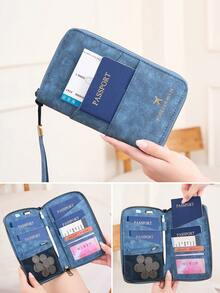 FOREVER MIYIN Cartera de viaje vintage con protección RFID para pasaporte, apta para múltiples pasaportes, con correa de muñeca, porta documentos, bolsillos para monedas y ranura para bolígrafo, accesorio esencial de viaje - Multicolor - Ver 11