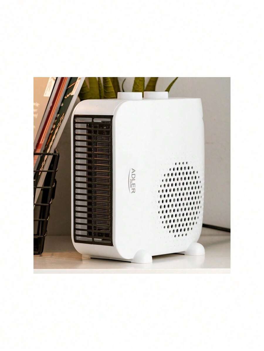 Adler Fan Heater, Space Heater, Portable Heater, 2-In-1 Heater & Fan - 2000W, 2 Heat Settings, Cold Blow Mode, Thermostat, Vertical & Horizontal Use, Overheat Protection, White - EU E Type Plug(220-240V) - View 1