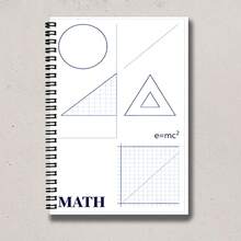 1pc Minimalist Geometric Line A5 Lined Notebook, Back To School Gift, Suitable For Math Formula Summary, Daily Study Record, Campus Essential, Notebook - A5 lined - View 4