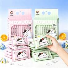 Tisu Pembersih Tangan & Mulut EDI Pure Water, Tisu Basah Kain Non-Woven Portabel Kecil, Tisu Basah untuk Pelajar, Paket Hemat untuk Penggunaan di Rumah - Beraneka warna - View 5