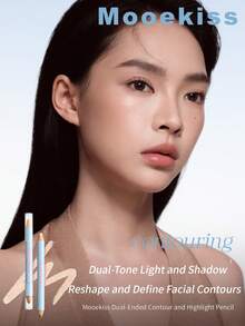 Mooekiss Pensil Highlighter & Contour Dua Ujung untuk Membentuk Cahaya & Bayangan - 02 Warna Alami - View 3