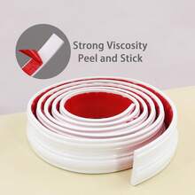 Flexible Self-Adhesive Peel-Off Decorative Trim, Wall Decor, White | Self-Adhesive, Seamless Application, Durable, Cuttable, Paintable, Modern Style, Suitable For Door Frames, Mirror Edges, Corners - A - View 3