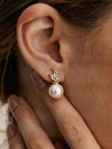 Fashion Asymmetrical Earrings, 14K Gold Plated, Hypoallergenic Material, Suitable For Women's Daily Wear, Can Be Used As Bridal Accessories - Gold - View 8