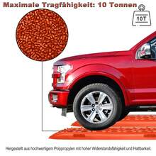2 Stück Sandbleche Kunststoff Anfahrhilfe Traktionsmatte 10T für Wohnmobil SUV PKW Offroad - A - Übersicht 2