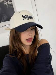 1pc Classic Embroidered Baseball Cap, Adjustable Dad Hat, Dual-Tone Vintage Casual Cap, Breathable Summer Outdoor Travel Golf Hat, Unisex - A - View 9
