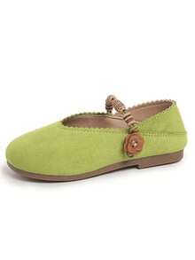 1 Pair Girls' Slip-Resistant Breathable Mary Jane Shoes, Toddler Walking Shoes, Children Student Shoes, Suitable For Spring, Summer, Autumn - Green - View 10
