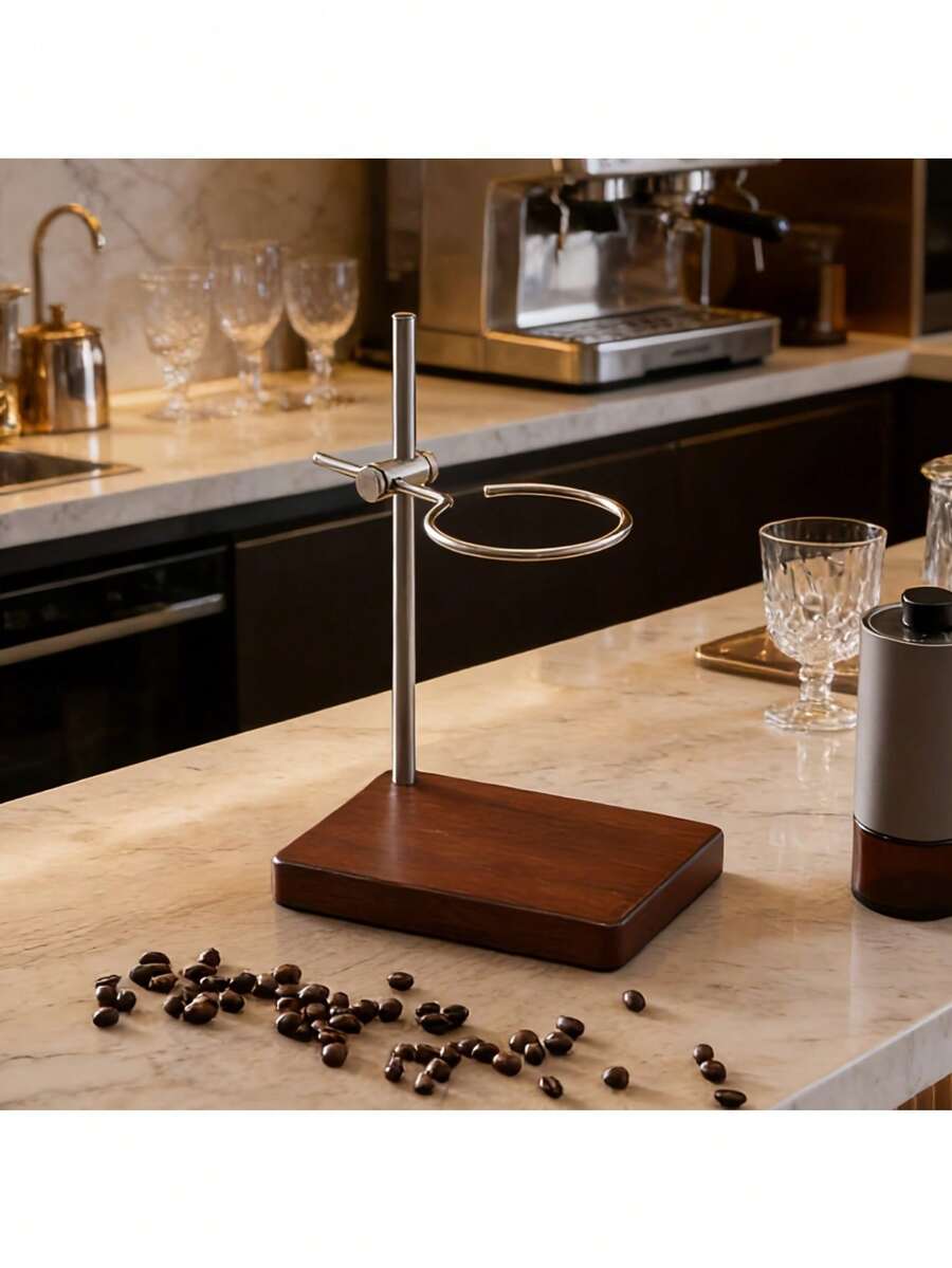 Dudukan Penyaring Kopi Tuang Logam Premium, Tempat Penyaring Kopi Tetes Tangan Mewah, Rak Saringan Teh Multifungsi, Gaya Vintage Kelas Atas, Tinggi Dapat Diatur dan Rotasi 360° - MultiWarna - View 1