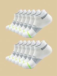 12 Pairs Men's Plus Size Summer Breathable Mesh Sports Ankle Socks, Minimalist Versatile Invisible Socks, All Day Comfort - Multicolor - View 6