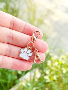 A-Z Cute Cat Paw English Letter Keychain, Pet Style Paw Print Initial Bag Charm DIY Pendant Accessory, Suitable For Backpack Hanging Decoration, Daily Bag Decoration, Holiday Party Gift, Back To School Gift, Women's Keychain, Car Keychain, Keychain Making Material, Men's Keychain, Backpack Pendant Keychain, Keychain, Keychain Pendant, Keychain Coin Purse, Bulk Keychain, Keychain Set, Keychain Accessory - Multicolor - View 2