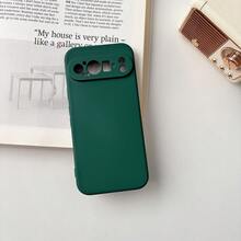 極簡觸感柔軟植絨手機殼，適用 Pixel 6 7 6 Pro 7 Pro 8 8A 8 Pro 9 9A 9 Pro 10 10 Pro 10 Pro XL - 深綠色 - 查看 2