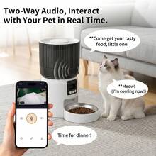 Smart WiFi Cat Feeder, Automatic Pet Feeder, Cat Food And Dog Food - Support App Control Automatic Pet Food Dispenser, Dog Feeder, For Cats & Dogs, USB Power Supply, Detachable Washing, 4L Large Capacity Pet Feeder For Cats And Puppies - 4L - View 4