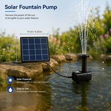 Solar-Powered Water Pump For Pools, Gardens, Ponds, And Aquariums; Includes Multiple Nozzles. DIY Outdoor Water Feature Suitable For Bird Baths, Ponds, Gardens, And Fish Tanks (IP65). - 1PC - View 4
