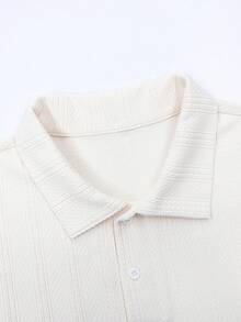 Men's Old Money Style Casual Knitted Polo Shirt - Apricot - View 6