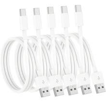 Adaptor Kabel Transfer Data Pengisian Cepat USB A ke Type-C 3.3Ft/100cm untuk iPhone 17 Pro Max/17 Pro/17/Air/16 15 Pro Max Plus/ dan Perangkat Lainnya - Putih - View 9