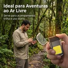 Isqueiro Elétrico Recarregável 3 em 1, À Prova D'água com Luz COB, Resistente ao Vento, Carregamento Type-C, Portátil para Acampamento, Trilha e Aventuras ao Ar Livre - Visão 6
