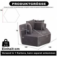 Swivel Chair - 灰色 + 雪尼爾 + 泡棉 + 彈簧 + 現代風格 + 單人座椅 - 查看 5