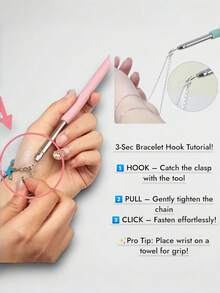 4 PCS / 2 PCS / 1 PC / Color Stainless Steel Jewelry Wearing Aid Tools. Suitable For Bracelets And Necklaces. Easy To Wear And Remove Jewelry - Multicolor - View 7