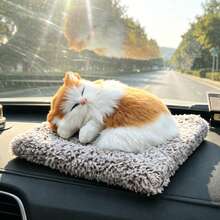 1pc Car Dashboard Ornament Cute Realistic Animal Decor Creative Car Interior Decoration Car Doll Figurine Creative Home Desktop Decor Birthday Anniversary Party Gift Holiday Decoration Accessory - A - View 3