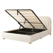 Tufted Bed Frame Beige 140x190cm - Includes Slatted Base - Beige - View 10