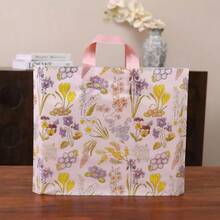 5/10/20pcs Floral Pattern Thickened Gift Packaging Bags, Waterproof Reusable Tote Bags, Women's Large Capacity Shopping Bags, Suitable For Travel, Shopping, Daily Use, Holidays, Parties, Birthdays, Gift Giving And More - View 7