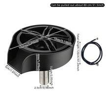 Black 2-In-1 High Pressure Cup Washer, Rotating Glass Rinser, Retractable Sprayer For Kitchen Sink Commercial Use - Black-1pc - View 3
