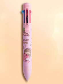 1 buah (Model & Warna Acak) Alat Tulis Kreatif Pulpen Ballpoint 10 Warna/8 Warna, Pulpen Doodle Warna-warni Kartun untuk Siswa, Pulpen Ballpoint Multi-Warna Lucu yang Dapat Diklik, Perlengkapan Belajar Kembali ke Sekolah - MultiWarna - View 10