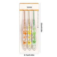 3pcs Transparent Resin Crochet Hooks, Ergonomic Grip, New Colors, Essential Tools For Knitting, Sewing, DIY Handmade Projects, Perfect As Christmas Gifts - 3pcs Blister Pack Of Epoxy Crochet Hooks - View 9
