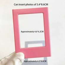 1pc Solid Color Minimalist Fridge Magnet Photo Frame, Magnetic Acrylic Photo Holder, Creative Versatile Combination Display Stand, Minimalist Magnetic Photo Desktop Decor Display Frame - Multicolor - View 11