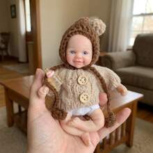 6 Inch Vivienne Silicone Reborn Baby Doll Girl Handmade Cute Mini Newborn Doll(Anatomically Accurate) - Silicone Doll - View 4