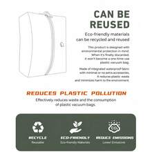 1 Vacuum Compression Bag + 1 Hand Pump, 2 Sizes Vacuum Storage Bags Set, Reusable Space Saver Travel Packing Bags, Airtight Waterproof Compression Organizer For Clothes, Blankets, Bedding And Home Storage - View 6