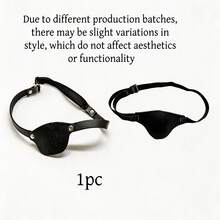 1 pieza Parche de ojo de pirata de cuero negro - Parche de un solo ojo ajustable. Accesorio de disfraz de cosplay vintage unisex, perfecto para Halloween, mascarada, actuación en el escenario y fiesta temática - Antifaz - Ver 8