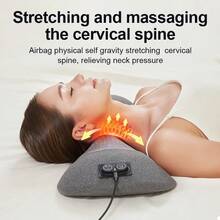 USB Powered Heated Back Massager, 3-In-1 Lumbar And Spine Support Massage Pillow With Traction Design, Back Relaxation Pad, Suitable For Home And Office - Multicolor - View 1