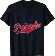 Retro Patriots Team Campus Spirit "Go Patriots" T-Shirt - Black - View 1