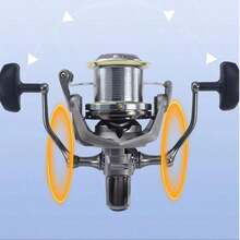 A BU Metal NGK8000-14000 Spinning Reel 4.8:1 6+1BB 25KG Max Drag Long Distance Casting Powerful Saltwater Surf Fishing Reel - Multicolor - View 8